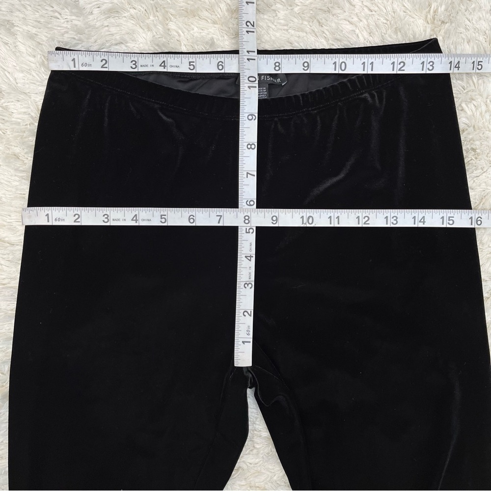 Eileen Fisher black velvet leggings festive winter size small - Picture 6 of 9